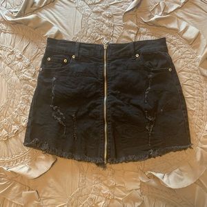 Dance & Marvel black denim skirt, size M.